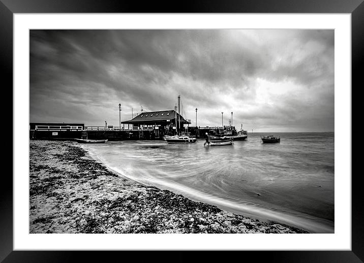 Harbour in mono Framed Mounted Print by Thanet Photos