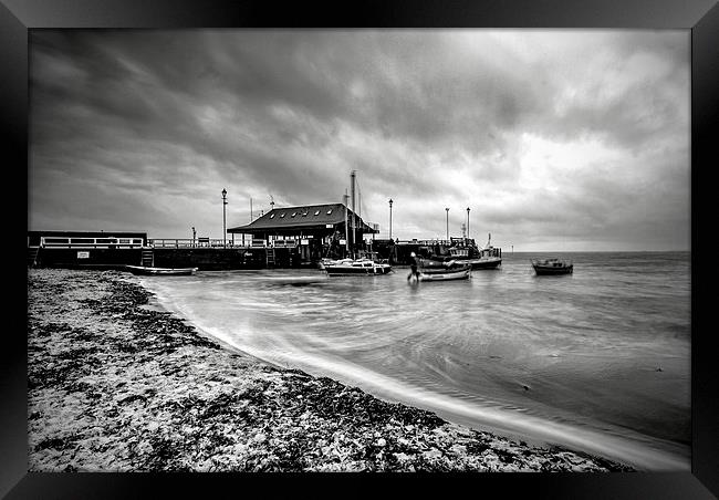 Harbour in mono Framed Print by Thanet Photos