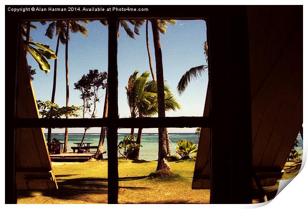 Tropical Fiji Beach Scene Print by Alan Harman