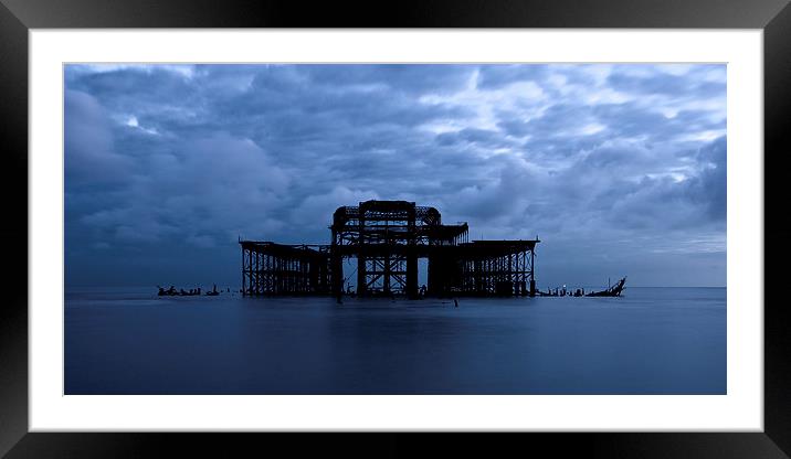 Blue Twighlight Framed Mounted Print by No One