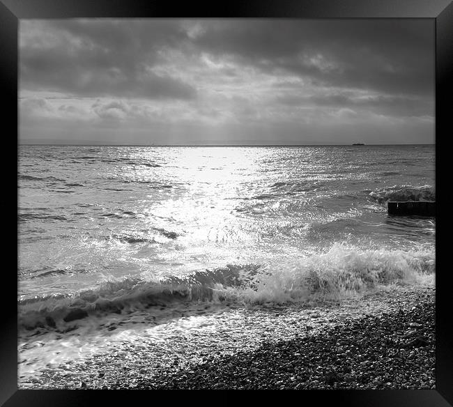Stormy Day In Calshot Framed Print by Stewart Nicolaou