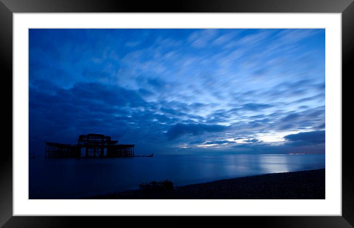 Brighton Twighlight Framed Mounted Print by No One