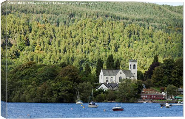 Serene Beauty by the Loch Canvas Print by Tommy Dickson