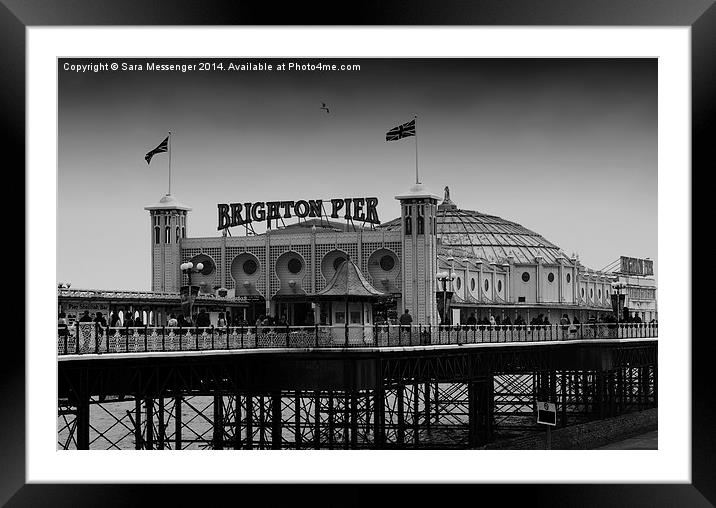 Dark days of the pier Framed Mounted Print by Sara Messenger
