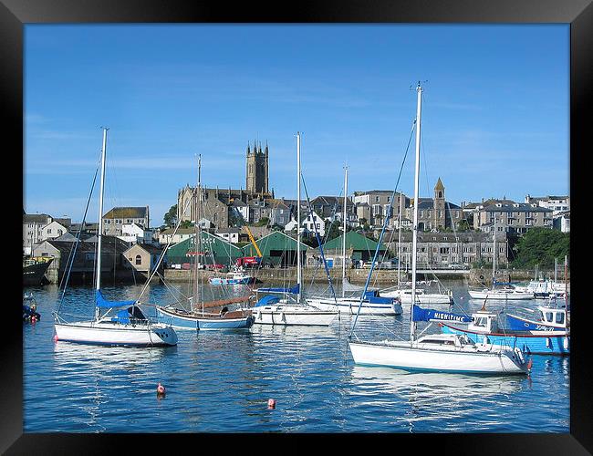 Penzance Harbour Framed Print by Diane Griffiths