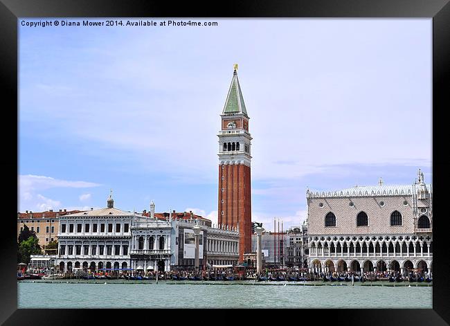 St Marks Square Venice Framed Print by Diana Mower