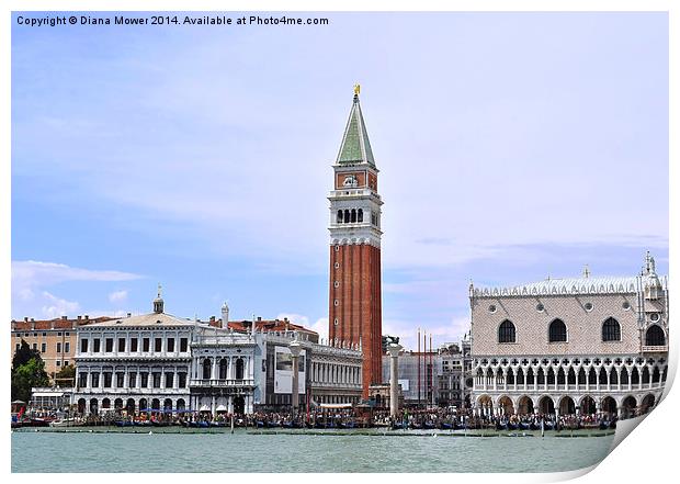 St Marks Square Venice Print by Diana Mower