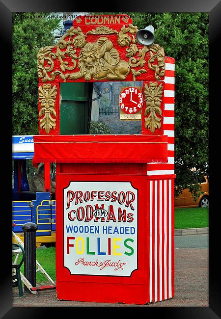 Traditional Punch & Judy booth Framed Print by Frank Irwin