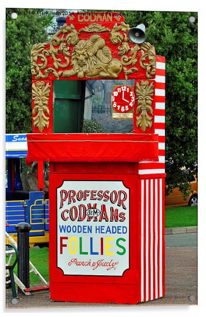Traditional Punch & Judy booth Acrylic by Frank Irwin