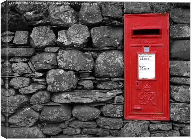 Post Box Canvas Print by Andy Huntley