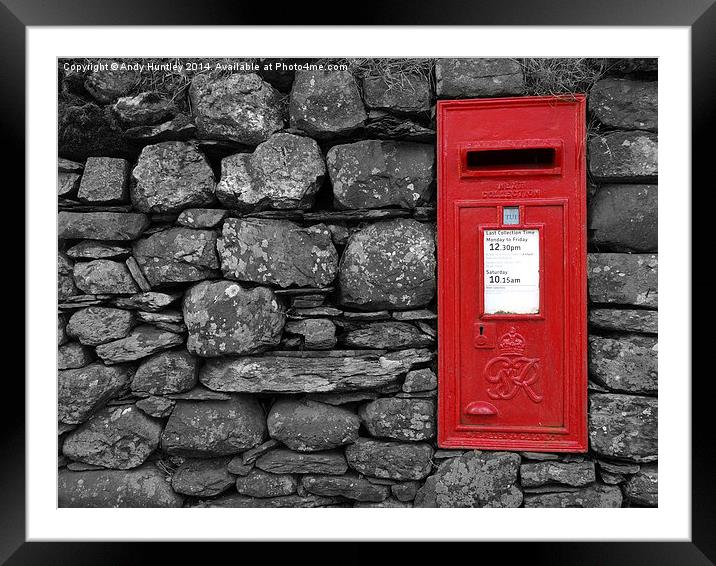 Post Box Framed Mounted Print by Andy Huntley
