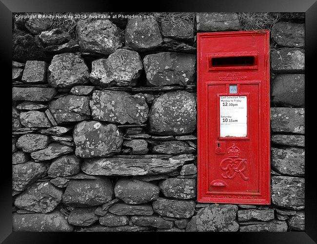 Post Box Framed Print by Andy Huntley