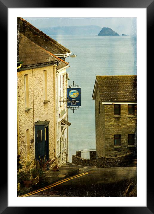 The Harbour Club Portscatho Framed Mounted Print by Brian Roscorla