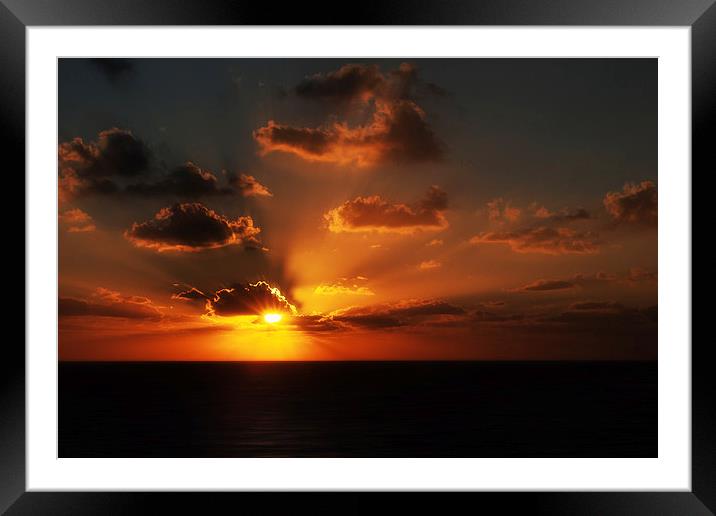 Sunburst Framed Mounted Print by Carl Shellis