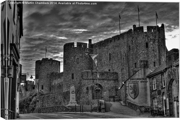 Pembroke Castle at Dusk Canvas Print by Martin Chambers