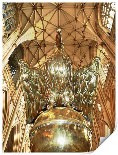 The Lectern at York Minster Print by Robert Gipson