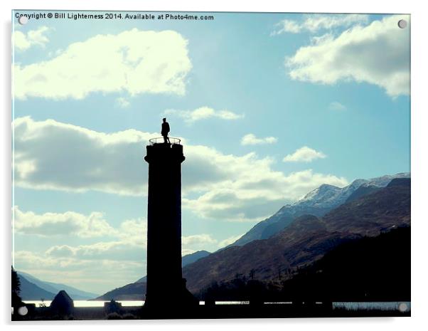 Glenfinnan Monument in Silhouette Acrylic by Bill Lighterness