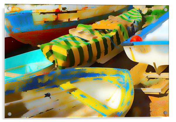 Small boats Acrylic by Digby Merry