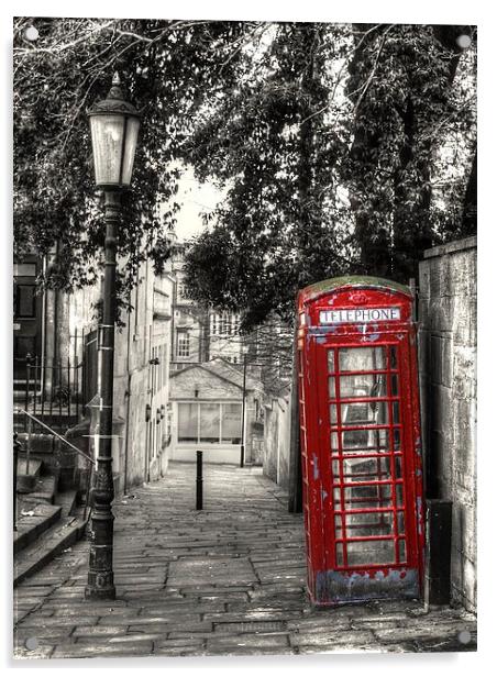 Lamp post & Telephone Box Acrylic by Andy Huntley