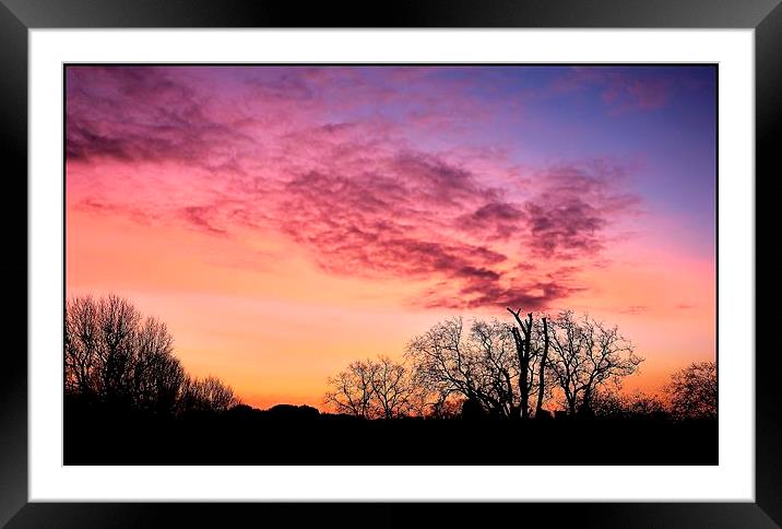Red Sky In The Morning Framed Mounted Print by Robert Cane