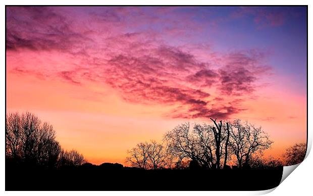 Red Sky In The Morning Print by Robert Cane