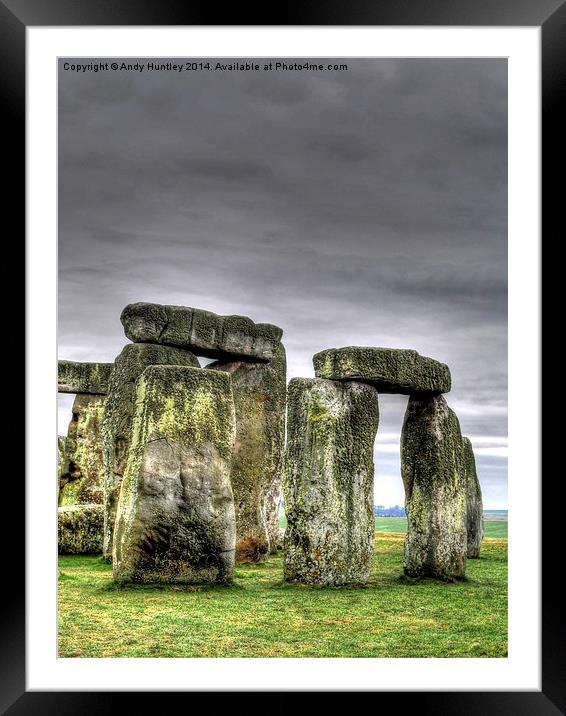 Stonehenge England Framed Mounted Print by Andy Huntley