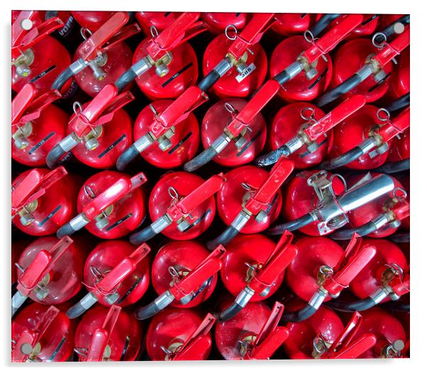 Fire extinguishers Acrylic by Rory Trappe