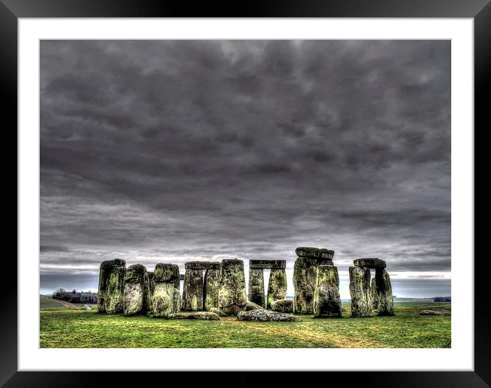 Stonehenge Framed Mounted Print by Andy Huntley