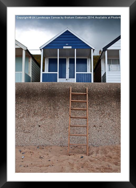 Southwold Beach Huts Framed Mounted Print by Graham Custance