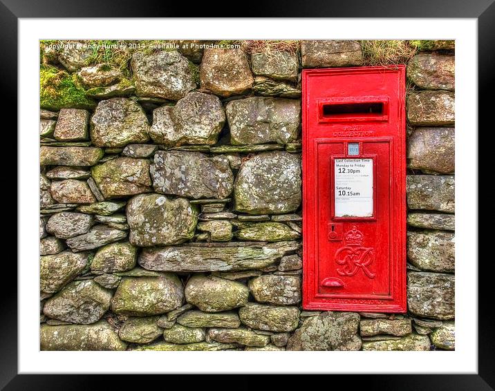 Post Box in Wall Framed Mounted Print by Andy Huntley