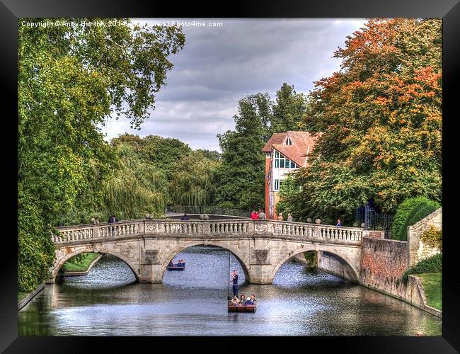 Punting in Cambridge Framed Print by Andy Huntley