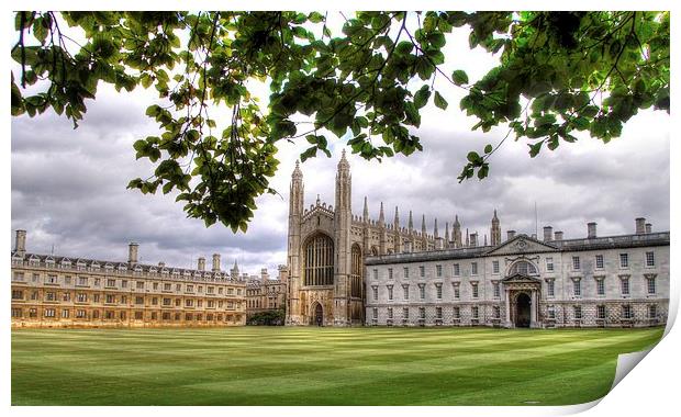 Kings College Cambridge Print by Andy Huntley