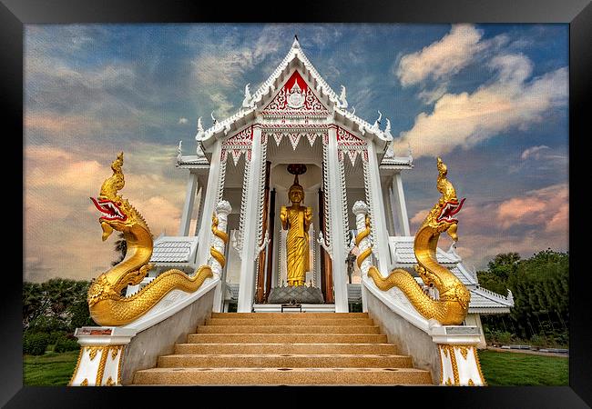 Pranburi Temple Thailand Framed Print by Adrian Evans