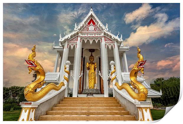 Pranburi Temple Thailand Print by Adrian Evans