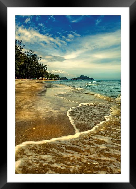 Tropical Beach Thailand Framed Mounted Print by Adrian Evans