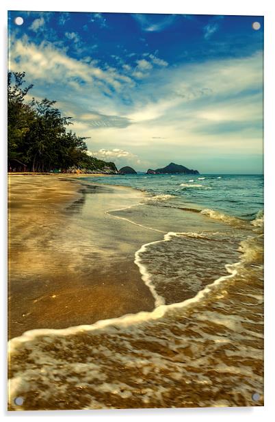 Tropical Beach Thailand Acrylic by Adrian Evans
