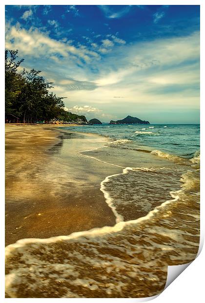 Tropical Beach Thailand Print by Adrian Evans