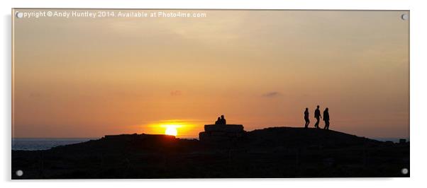 Sunset at Portland Bill Acrylic by Andy Huntley