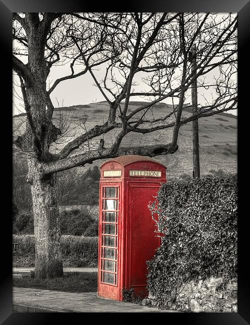 Rural Phone Box Framed Print by Andy Huntley