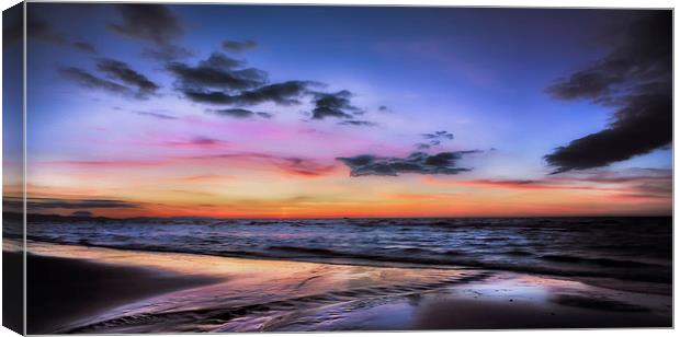 Sunset Seascape Canvas Print by Adrian Evans