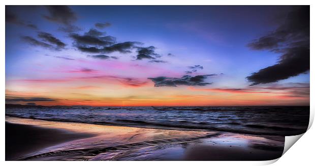 Sunset Seascape Print by Adrian Evans