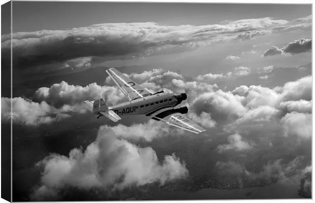 Travel in an age of elegance black and white versi Canvas Print by Gary Eason