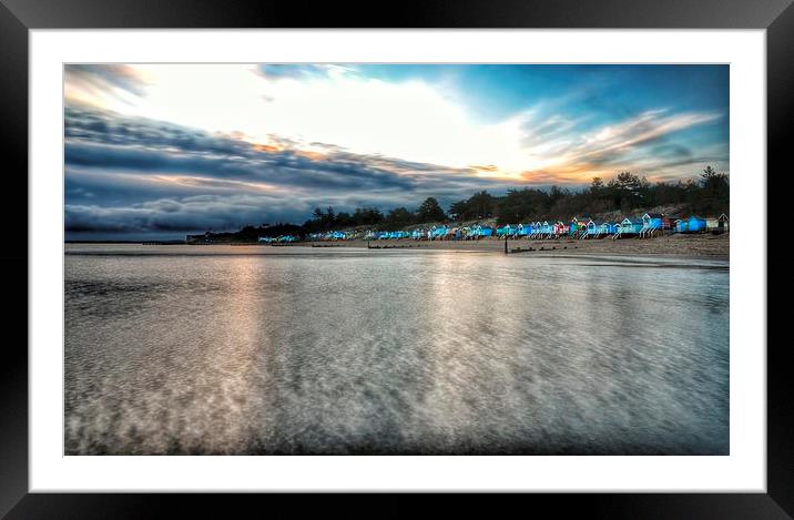 Wells beach Spring high tide Framed Mounted Print by Gary Pearson