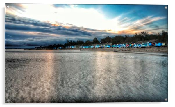 Wells beach Spring high tide Acrylic by Gary Pearson