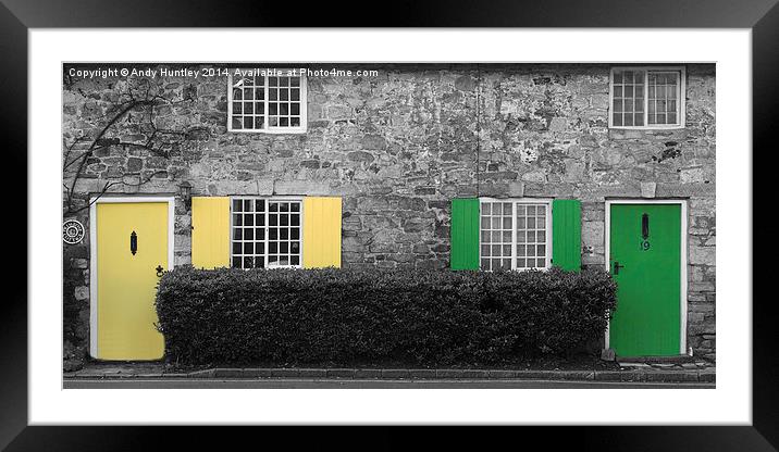 Lulworth Cottages Framed Mounted Print by Andy Huntley