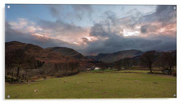Storm approaching over Patterdale Acrylic by Greg Marshall
