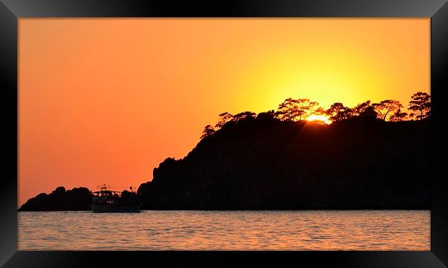 Sunset in Turkey Framed Print by Michael Bolton