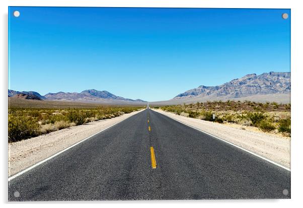 Death Valley Road California Acrylic by Greg Marshall