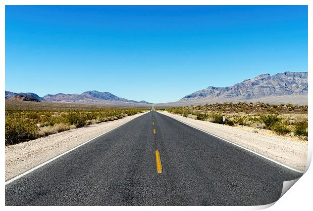 Death Valley Road California Print by Greg Marshall