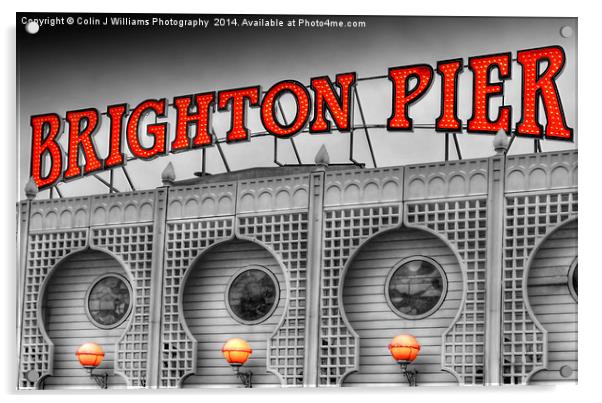 Brighton Pier Sc 2 Acrylic by Colin Williams Photography